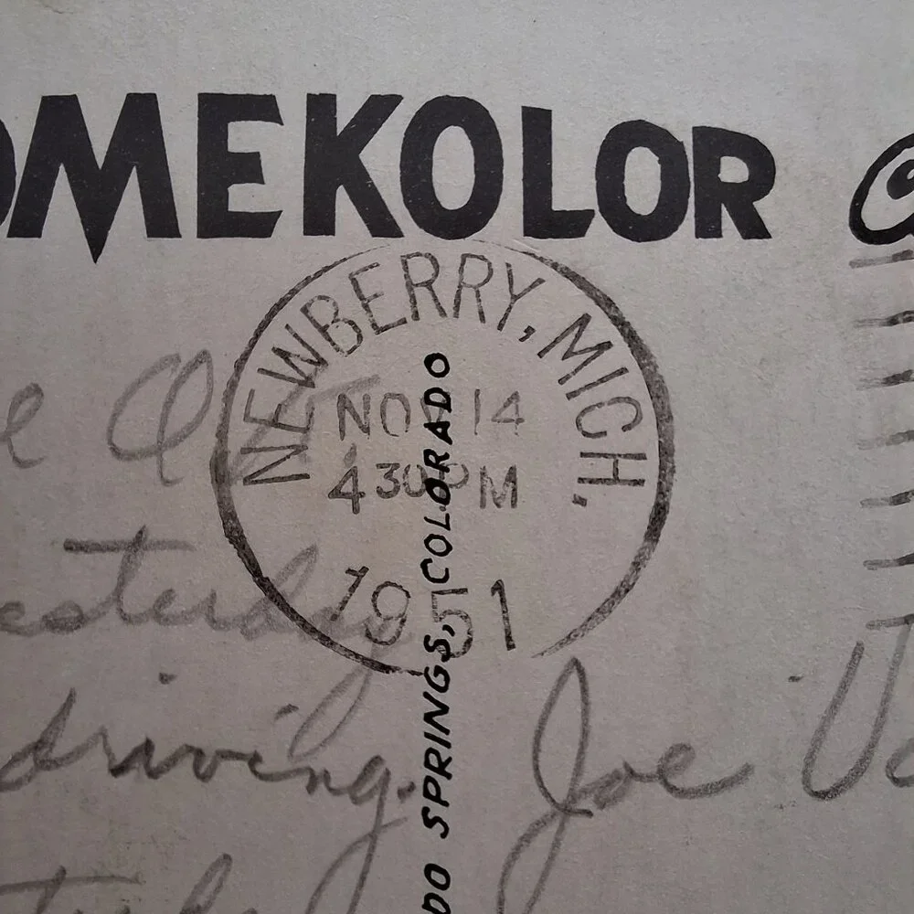 Vintage Kromekolor Comic Postcard 1951 George Washington 1-Cent Stamp‎ Comedy